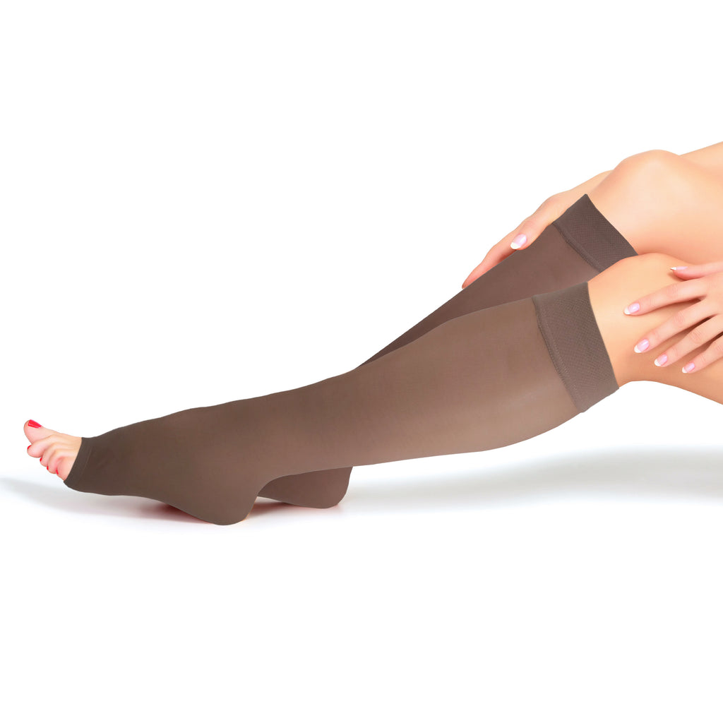 1762, 1772) Ladies' Sheer Knee High Open Toe Stockings – TruformStore