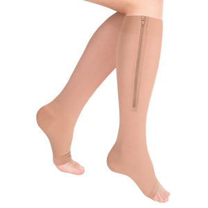 0675 / Knee High Zipper Compression Socks