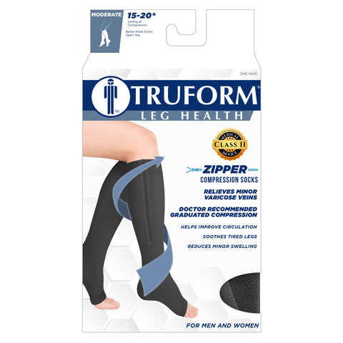 0675 / Knee High Zipper Compression Socks