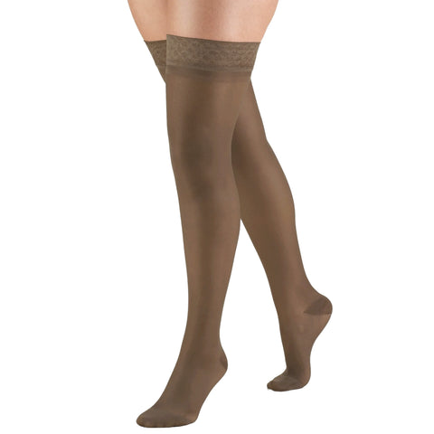 (1764, 1774, & 0264) Ladies' Sheer Thigh High Closed Toe Stockings