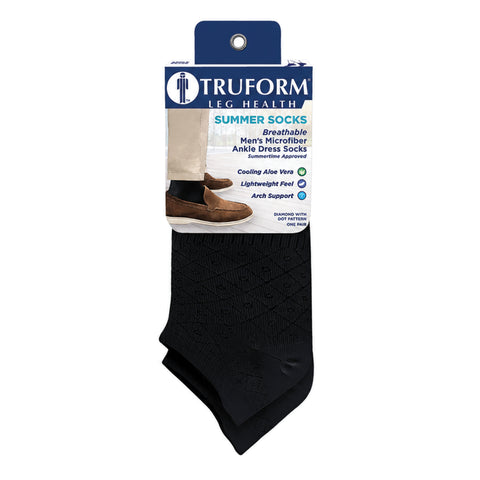 1904 / Summer Socks, Men's Microfiber Ankle Dress Socks