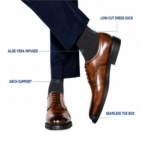 1904 / Summer Socks, Men's Microfiber Ankle Dress Socks