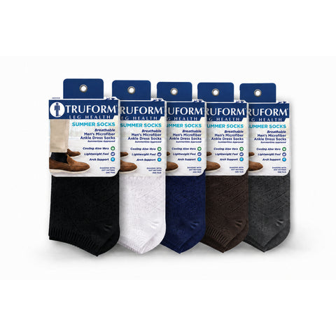1904 / Summer Socks, Men's Microfiber Ankle Dress Socks