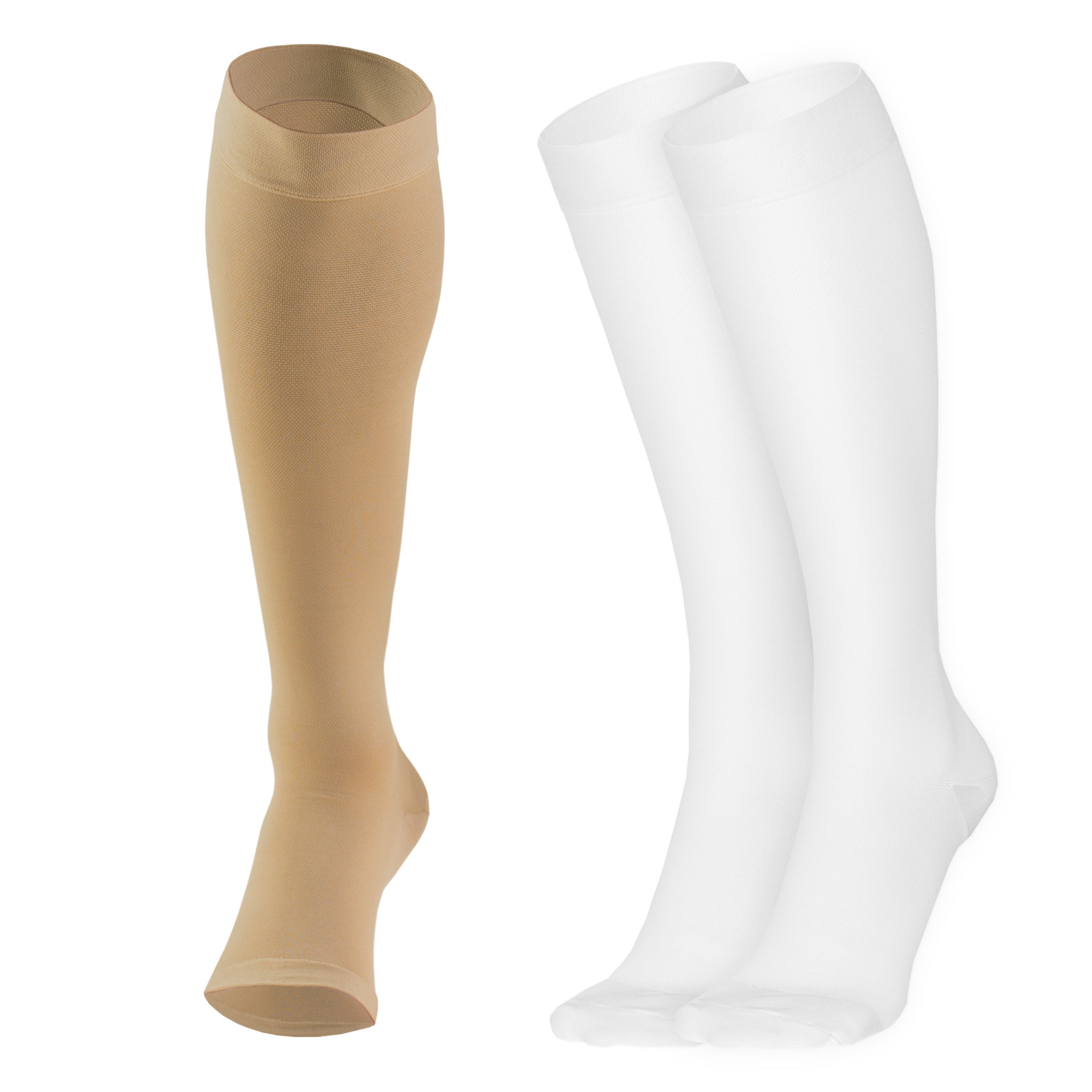 Knee High Open Toe Medical Stockings