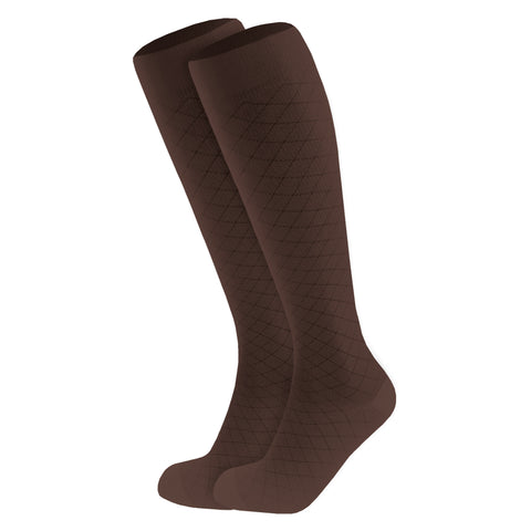 1990 / Knee High / Diamond Pattern / Unisex Socks