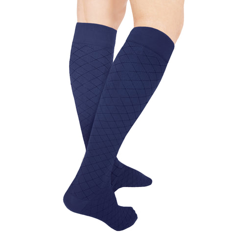 1990 / Knee High / Diamond Pattern / Unisex Socks