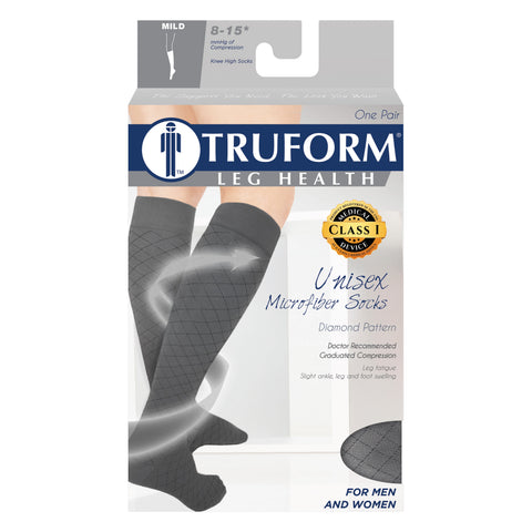 1990 / Knee High / Diamond Pattern / Unisex Socks