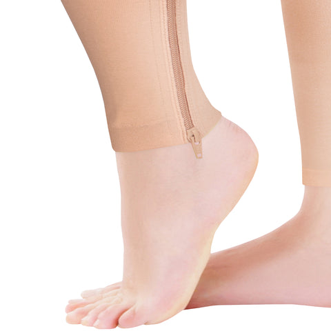 0678BG / Thigh High / Zipper Compression Stockings / Unisex