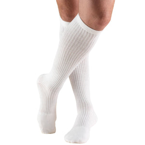 Men's Knee High White Casual Cushion Foot Socks