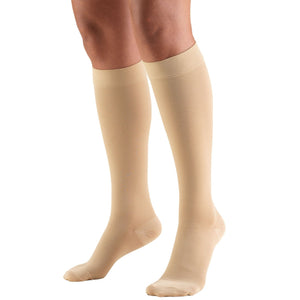 Front of Knee High Closed Toe Beige Medical Stockings