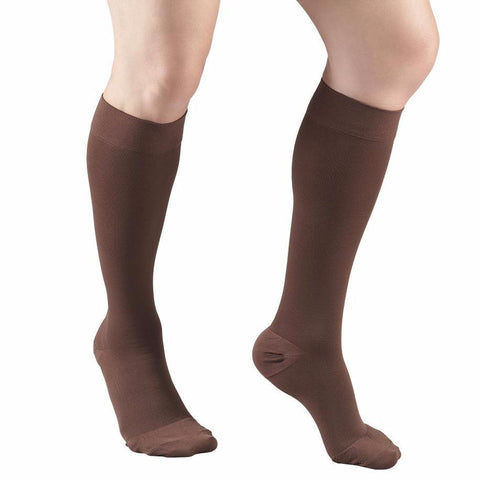 Truform Firm Strength Compression Socks, 20-30 Mmhg, Unisex, Knee High,  Closed Toe, Beige, X-Large