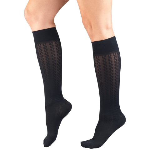 Ladies' Socks Cable Pattern Knee High Closed Toe