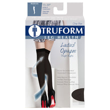 0374 / Truform Compression Stockings / 15-20 mmHg / Opaque Microfiber / Thigh High / Packaging
