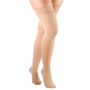 0364 / Truform Women's Compression Stockings / 20-30 mmHg / Thigh High / Beige