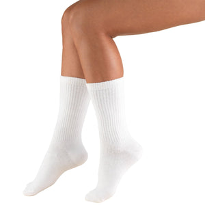 Crew Length White Trusoft Socks